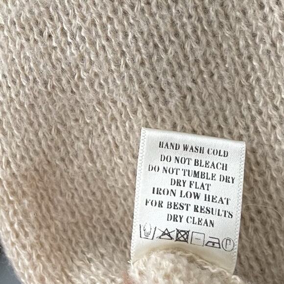 Hippie Fisherman Size Large Colorblock Cardigan Lagenlook Boho Artsy Cable Knit - Picture 8 of 10